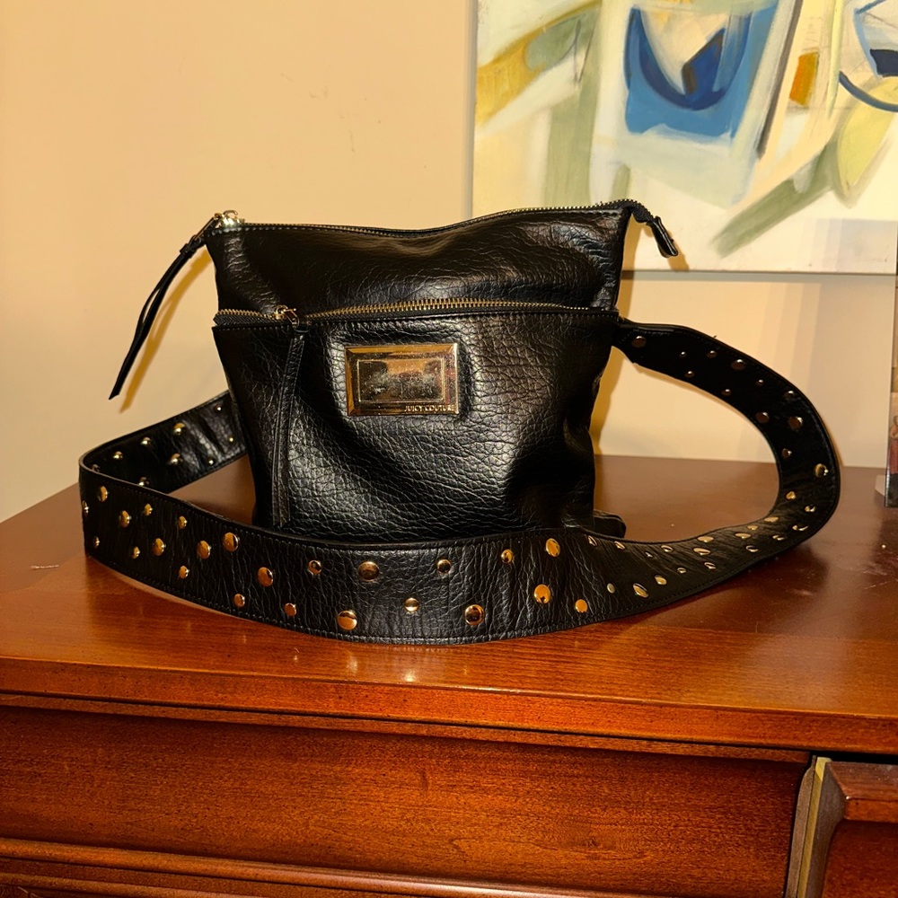 Juicy Couture Black Crossbody Bag with Studded Strap 🖤